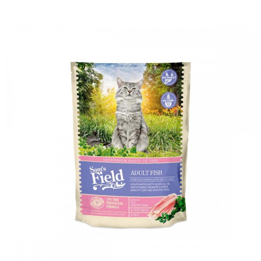 Sam's Field Bijela Riba Adult 400g | Suha hrana za mačke
