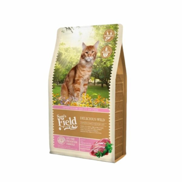 Sam's Field Delicious Wild Patka Adult 2,5kg | Suha hrana za mačke