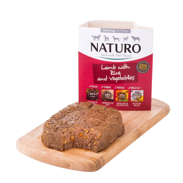 Naturo Janjetina, Riža i Povrće 400g | Mokra hrana za pse