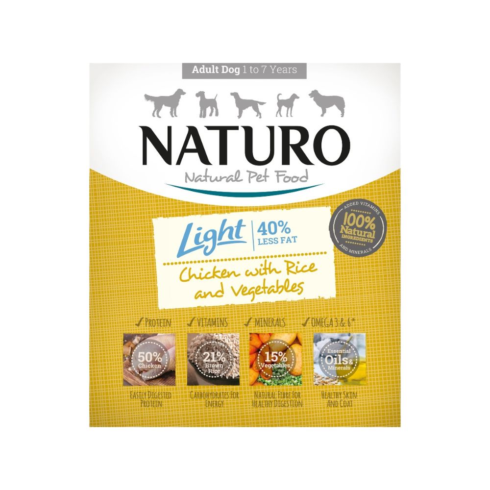Naturo Light Piletina, Riža i Povrće 400g | Mokra hrana za pse