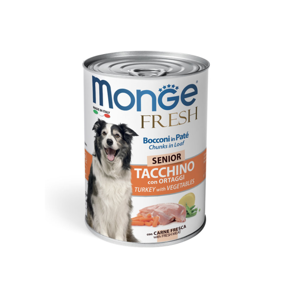 Monge Fresh Puretina i Povrće Senior konzerva za pse 400g