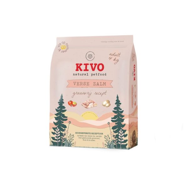 Kivo Fresh Salmon Grain Free 4kg | Hladno prešana hrana za sve njuške koje vole losos.