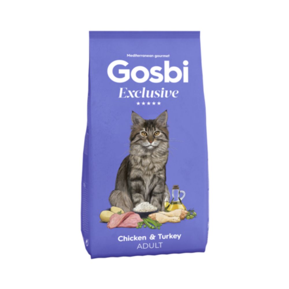 GOSBI Exclusive Adult Piletina/Puretina 1.5kg | Pružite svojoj mački zdravu i ukusnu prehranu s ovim receptom od piletine i puretine koji će zadovoljiti sve prehrambene potrebe vaše mačke.