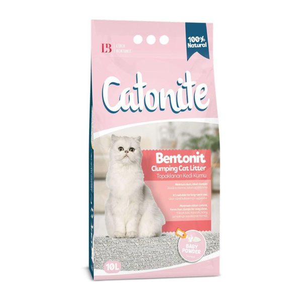 Catonite Baby Powder 5L | Grudajući pijesak za mace s mirisom baby pudera.