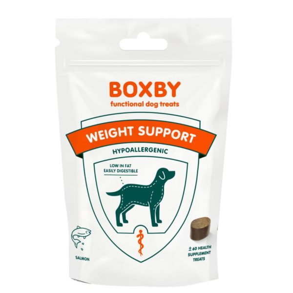 Boxby Weight Support 100g | Funkcionalna, hipoalergena poslastica s okusom lososa.