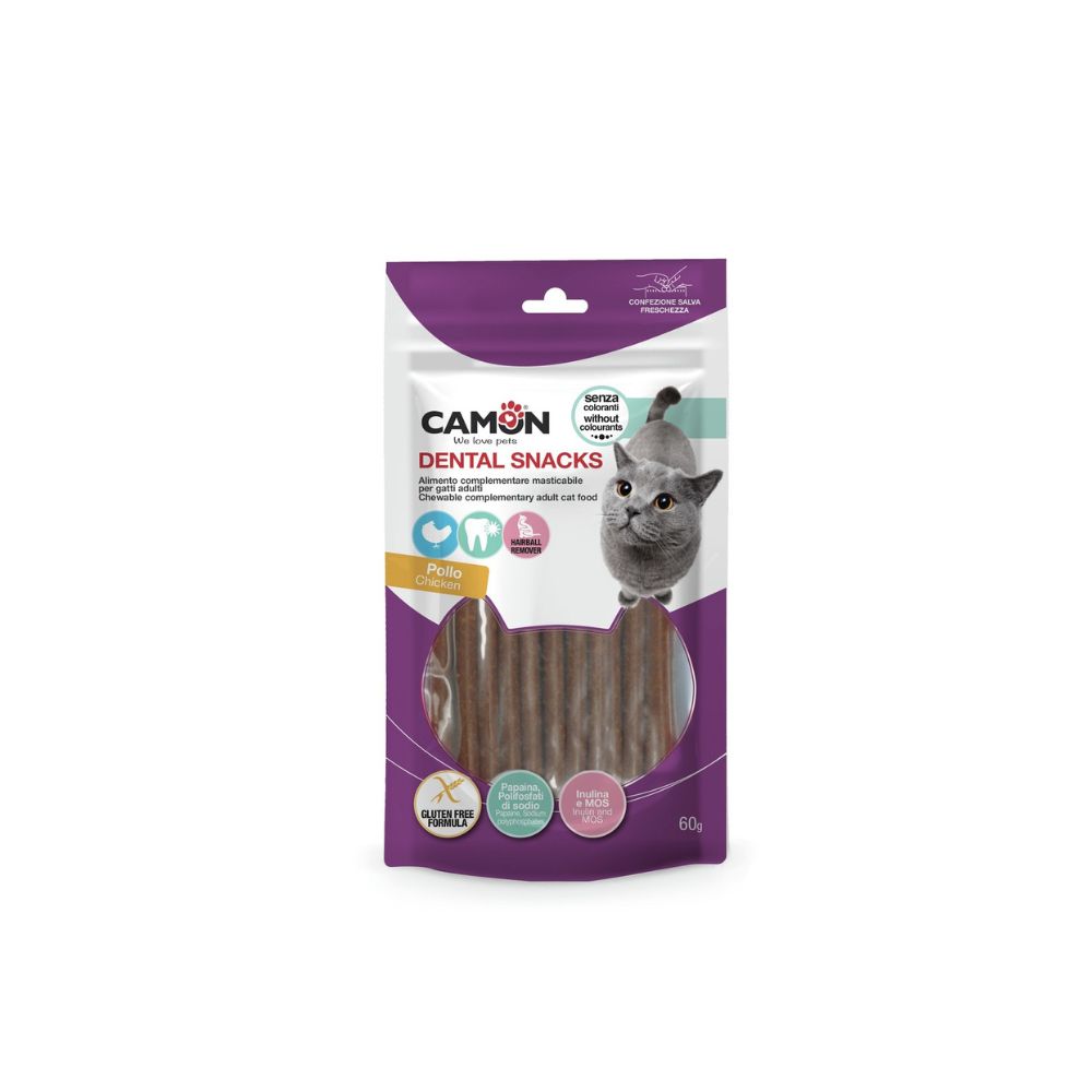 Camon Dental Snacks Piletina 60g | Dodatak prehrani za odrasle mačke.