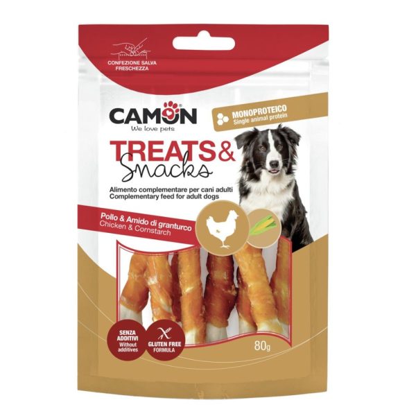 CAMON Treats&Snacks Piletina 80g | Poslastice u obliku kostiju, s piletinom.