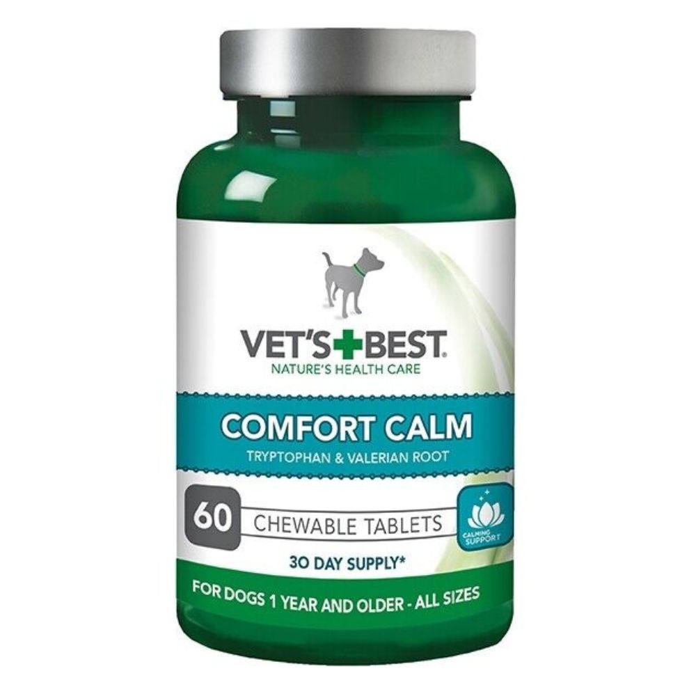 VET'S BEST Comfort Calm 60tab | Pomaže u smanjenju stresa, s L tripofanom i korijenom valerijane.