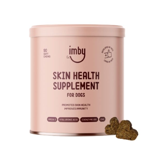 IMBY Skin Health 90kom | Dodatak prehrani koji hrani kožu vašeg psa i spriječava dehidraciju.