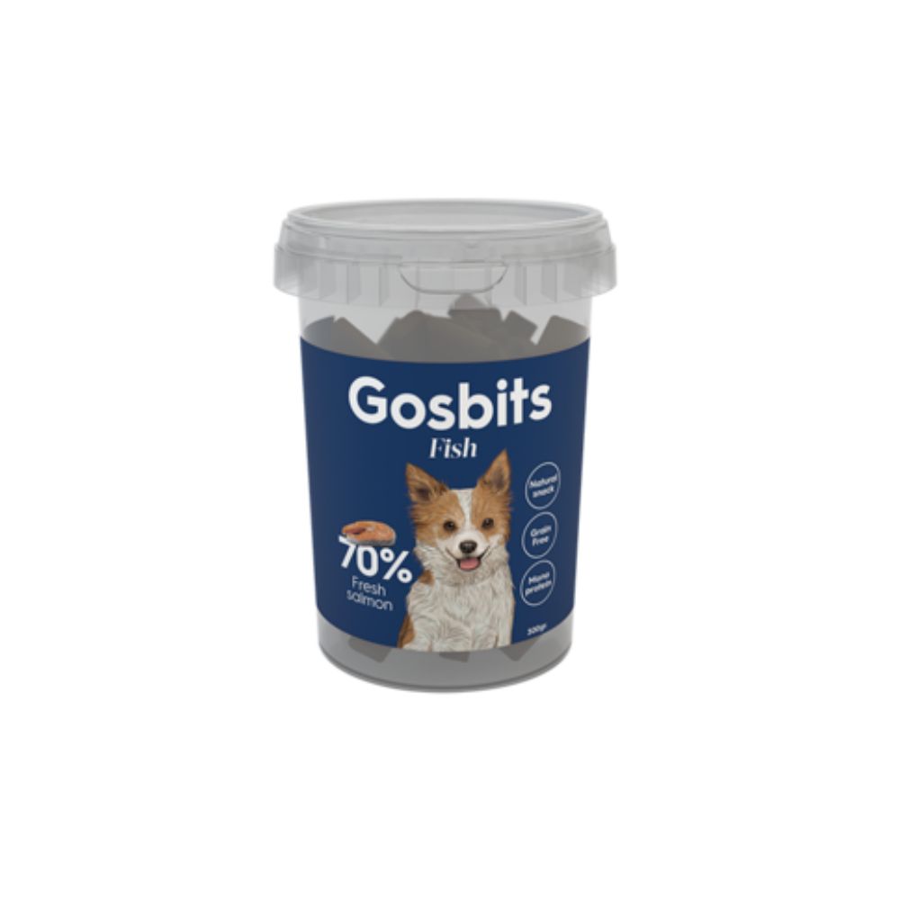 Gosbits Sticks Riba 300g | Prirodni poluvlažni snack od svježeg lososa.