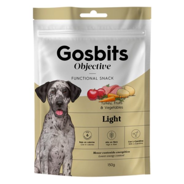 Gosbits Objective Light 150g | Funkcionalna poslastica za pse s prekomjernom težinom.