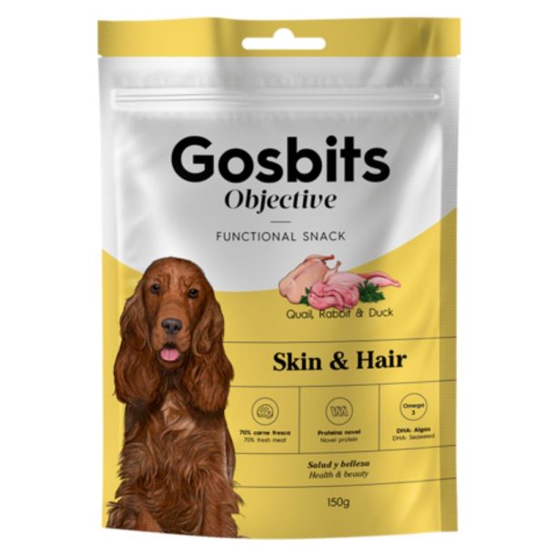 Gosbits Objective Skin&Hair 150g | Funkcionalna poslastica za zdraviju kožu i dlaku.